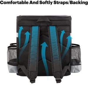 Sac à dos isotherme pour la livraison de nourriture, personnalisé avec logo, imperméable, en polyester, sac à déjeuner - Product Image 3