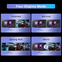Commutateur KVM HDMI 4K60Hz double moniteur 2 ordinateurs EDID émulateur double moniteur commutateur KVM 2PC