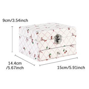 Caja de Música de Bailarina Personalizable al por Mayor, de Gran Venta, Caja de Almacenamiento Musical de 2 Capas con Espejo y Cajón para Niñas - Product Image 2