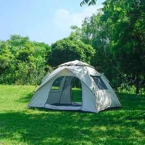 Tente de camping automatique à ouverture rapide pour 2 personnes, personnalisée, Oxford, extérieur, plage, 3-4 personnes, double, quatre côtés - Product Image 6