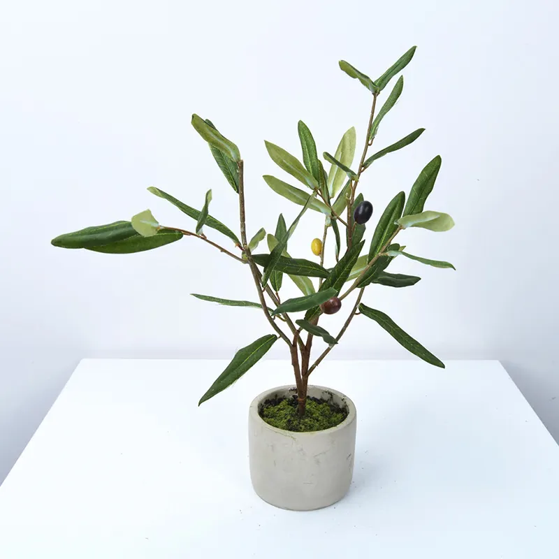 Plantes en pot artificielles, bonsaï, arbre d'olive, petite taille, bon marché, nouvel arrivage 2021