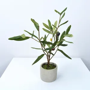 2021 New Arrival Cheap Price Mini Size Potted Plants Artificial Bonsai Olive Tree