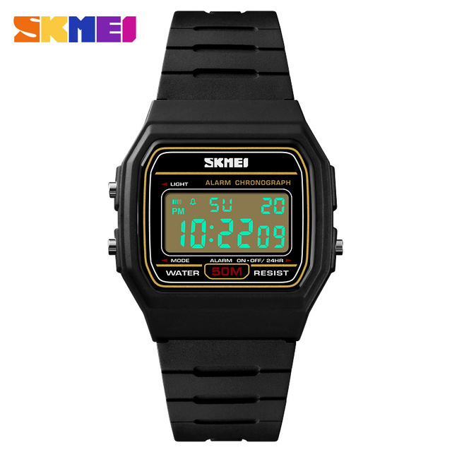 SKMEI Brand 1412   Women Digital Watch Chronograph Sport Electronic Bracelet  Waterproof Display Date Week Female Wristwatch