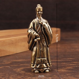 Estatuas de latón de Li Shizhen y Hua Tuo, figuras decorativas de sabios médicos antiguos para exhibición en mesa de oficina en casa - Product Image 4