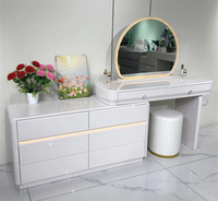 Meja Rias Desain Modern dengan Laci, Harga Grosir, Custom Putih, untuk Ruang Rias, Dijual