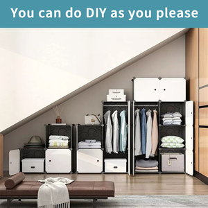 <span class=keywords><strong>Meuble</strong></span> de maison moderne simple, organisateur de rangement, armoire en plastique, boîte de déménagement <span class=keywords><strong>pour</strong></span> vêtements, meubles de chambre à coucher - Product Image 2