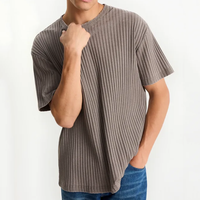 Nouveau style vente chaude large côtes doux Jersey T-shirt 200gsm coton conception personnalisée t-shirts