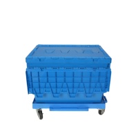 Caisse logistique en plastique durable à couvercle attaché, empilable, pour distribution et stockage en entrepôt de détail - Offre Spéciale