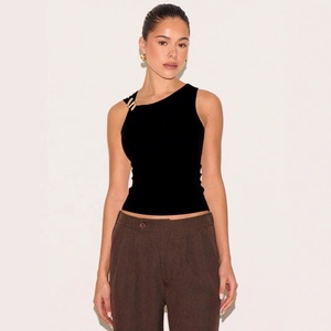 Top Estivo da Donna Stile Americano 2026, Senza <span class=keywords><strong>Spalline</strong></span>, Aderente, Sottile, Corto e Irregolare - Product Image 2