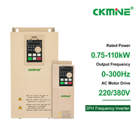 Inversor VFD de 7.5kW 10HP Trifásico 380V 400V, Convertidor de Frecuencia, Precio de Fábrica, Logotipo Personalizado OEM para Distribuidores