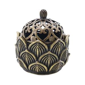 Mini Quemador <span class=keywords><strong>de</strong></span> Incienso <span class=keywords><strong>de</strong></span> Metal, Estilo Retro, Antiguo, Religioso, Económico, Duradero, para Bolsillo, con Cubierta - Product Image 4