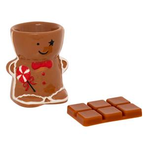 BRÛLEUR À CIRE EN FORME DE HOMME EN PAIN D'ÉPISSEUR AVEC CIRE 8.1X7.2 H. 9.3CM - Product Image 1