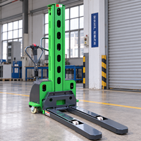 Chariot élévateur électrique autoporteur à batterie lithium, transpalette compact pour les opérations en entrepôt en espaces restreints