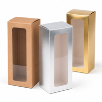 Boîte en papier personnalisée avec fenêtre, idéale pour contenir des bougies d'aromathérapie, des bouteilles d'eau, des poupées, des bouquets de fleurs, des boîtes cadeaux