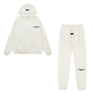 Set Sportivo da Uomo SS22 di Alta Qualità, Originale del Designer, Personalizzabile, in Cotone, 2 Pezzi: Pantaloni Jogger e Felpa con Cappuccio - Product Image 3