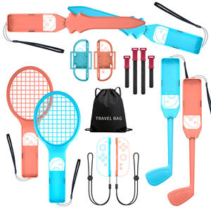 Pour le <span class=keywords><strong>nouveau</strong></span> commutateur 2 accessoires de jeu de <span class=keywords><strong>sport</strong></span> Bundle raquette de Tennis/tige de Golf/dragonne/bracelet/épée etc. - Product Image 1