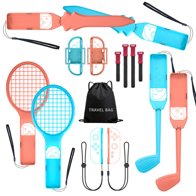 For New Switch 2 Sports Game Accessories Bundle Tennis Racket/Golf Rod/Wrist Strap/Wristband/Sword Etc