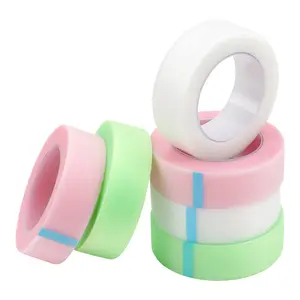 Fita adesiva Lash Tape respirável Micropore Tecido Cor Cílios Extensão Tape Pink Sensitive PE Lash Tape