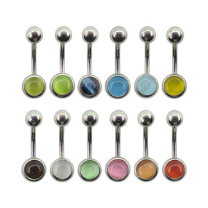 Piercings <span class=keywords><strong>de</strong></span> <span class=keywords><strong>Ombligo</strong></span> con Piedra Ojo <span class=keywords><strong>de</strong></span> <span class=keywords><strong>Gato</strong></span>, Acero Inoxidable, Modernos, en Varios Colores, Joyería para Piercing <span class=keywords><strong>de</strong></span> <span class=keywords><strong>Ombligo</strong></span> - Product Image 1