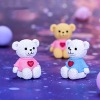 Miniatur-Tierfiguren, Kleine Liebesbären-Ornamente, Mini-Plastikbären-Handwerksfiguren im Großpack für Garten, Torten, Pflanzendekoration, DIY-Geschenk