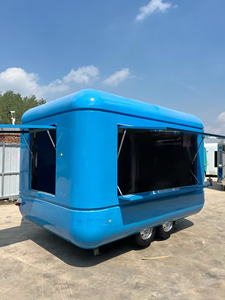 Carros de comida móviles pequeños, Carritos de aperitivos móviles comerciales, Mini carritos de comida callejera - Product Image 4