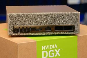 Personal AI Desktop Supercomputer Founders Edition DGX <b>Spark</b> Gold 128GB LPDDR5x 1000 <b>TOPS</b> DGX OS for Interface - Product Image 5
