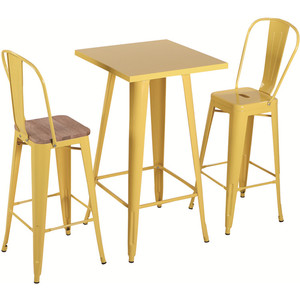 Taburete de bar <span class=keywords><strong>con</strong></span> <span class=keywords><strong>respaldo</strong></span> grande, silla Industrial vintage de madera y metal, barato de fábrica - Product Image 5