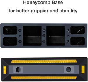 2 Pack Stationnement En Caoutchouc Blocs De Guidage De Roue Robuste Arrêter Bouchons pour Voiture Garage Parcs De Qualité Professionnelle Stationnement Bordure En Caoutchouc - Product Image 4