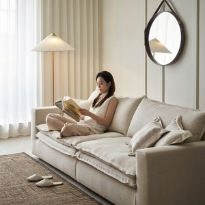 Sillón de Ocio <span class=keywords><strong>Kena</strong></span>/Mufeng de Estilo Moderno, Tapizado en Tela de Algodón y Lino, Desmontable y Lavable, Sofá de Dos Plazas de Alta Densidad para Salas de Estar - Product Image 4