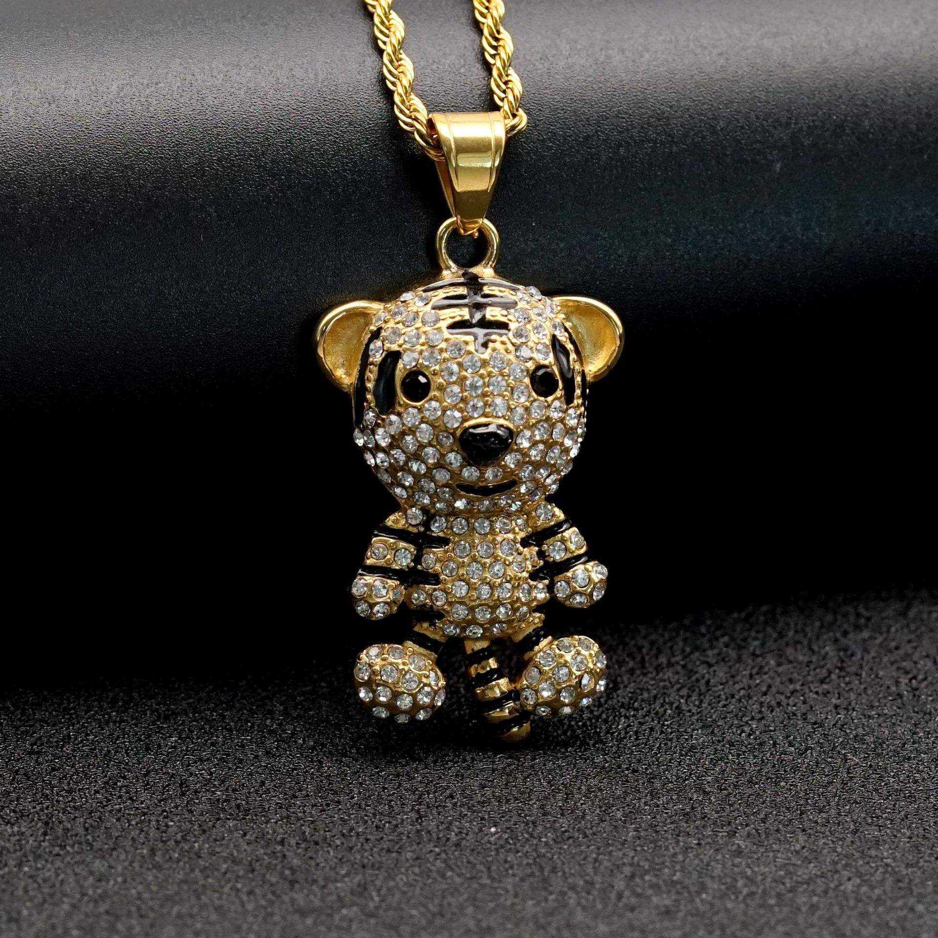 Black Eyes  Gold Single Pendant Without Chain