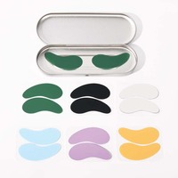 Applicateur de bille roulante en acier sous les yeux et ensemble de soins Masque pour les yeux Coussinets en silicone écologique Patch réutilisable pour les yeux