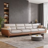 Sofá Nórdico para Apartamentos Pequeños y Grandes, Apto para Primera Planta, de Tres y Cuatro Plazas, Recto, con Relleno de Esponja