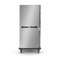 Gabinete Calentador de Alimentos Móvil de Acero Inoxidable, Gabinete de Calentamiento de Alimentos de Una Puerta, Carro de Catering para Banquetes con Aire Caliente y Frío