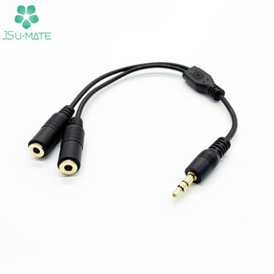 Câble TV Mono <span class=keywords><strong>2</strong></span>/3/4 pôles <span class=keywords><strong>2</strong></span>,5 mm 3,5 mm 6,35 mm <span class=keywords><strong>1</strong></span> mâle vers <span class=keywords><strong>2</strong></span> <span class=keywords><strong>femelles</strong></span> Câble d'extension pour haut-parleur <span class=keywords><strong>Jack</strong></span> stéréo Femelle - Product Image 1