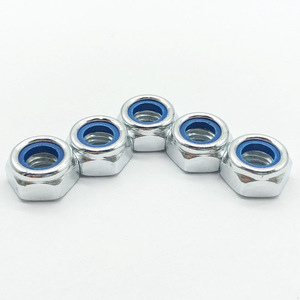 Din982/985 Nylon chèn Hex cap lớp 4/8/10 khóa <span class=keywords><strong>NUT</strong></span> màu xanh trắng kẽm mạ chống khóa & <span class=keywords><strong>t</strong></span>ự khóa <span class=keywords><strong>NUT</strong></span> - Product Image 1