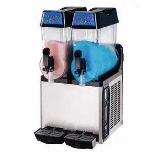 Máquina de água doce 12L para bebidas refrigeradas, mesa com 2 tanques, máquina de água doce