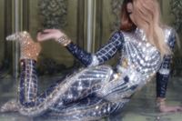 Combinaison de danse élégante avec strass scintillants pour femmes, tenue à manches longues en Spandex, pour discothèque, Bar, chanteur, spectacle de scène, costume de fête