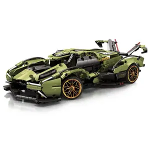 Hot Selling V12 GT Super Sport Car Model Building Blocks Sets 1039Pcs DIY Assembly Blocks Construction Toys Gift For Kids Adults