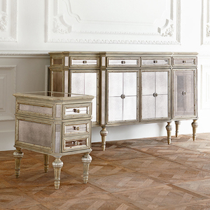 Buffets AIYI, tables, finition miroir or ou argent, luxe moderne, <span class=keywords><strong>buffet</strong></span> <span class=keywords><strong>blanc</strong></span> large - Product Image 6