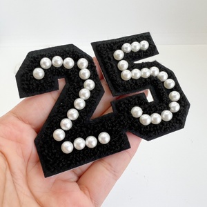 <span class=keywords><strong>Hesus</strong></span> Chenille Patches Perle selbst klebende Chenille Letter Patches Nummer Patches für Hüte - Product Image 2