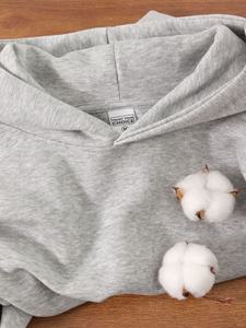 <span class=keywords><strong>Pull</strong></span> cardigan à capuche zippé court pour <span class=keywords><strong>femme</strong></span>, en coton composite <span class=keywords><strong>de</strong></span> couleur unie, tendance, anti-rides, vêtement d'extérieur ample pour le début <span class=keywords><strong>de</strong></span> l'automne - Product Image 4