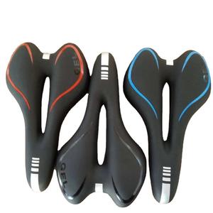 Selle de vélo avec rembourrage en gel, confortable pour vélo ordinaire, unisexe, adultes, noir, rouge, bleu - Product Image 5