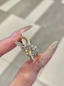 Xinfly K18YG 1.07ct Lab Grown Diamond <b>Ring</b> Yellow Gold Brushed <b>Cross</b> Style Fashionable Jewelry - Product Image 3