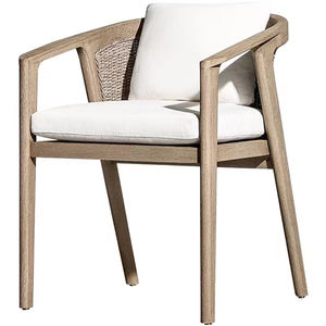 Sedia da <span class=keywords><strong>Giardino</strong></span> in Teak Intrecciato, <span class=keywords><strong>Tavolo</strong></span> e <span class=keywords><strong>Sedie</strong></span> per Esterni, Mobili da Patio in Legno Massello, Sedia da Pranzo per Esterni - Product Image 6