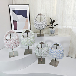 Borsa Mini a Forma di Raviolo con Fiori in PU e Zip per Donna, Nuova Collezione 2025, Vendita all'Ingrosso dalla Cina - Product Image 2