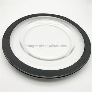 Assiettes de présentation à bord doré/argenté pour décoration de table de mariage – Prix abordable - Product Image 4