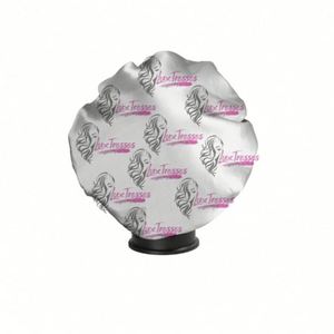 Bonnet de nuit en satin double couche réversible et ajustable pour cheveux, idéal pour le sommeil et le salon - Product Image 1