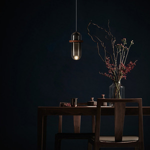 Lámpara Colgante de Cuero Minimalista Moderna, Lámpara de Noche de Vidrio de Lujo con Color Blanco Cálido para Diseño de Barra de Bar y Cafetería - Product Image 3