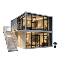 Maison conteneur moderne préfabriquée, démontable, respirante, à ossature légère en acier, modulaire, combinable, taille personnalisable, pour bureau