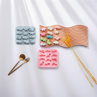 Moule à pâtisserie en silicone personnalisé à 12 cavités pour la fabrication artisanale de gâteaux, de chocolat, de bonbons, de décorations, en forme de dinosaure, outils pour gâteaux